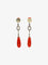 Boucles d'oreilles Boucles d'oreilles pendantes Art Deco corail rouge diamants taille rose 58 Facettes 1087.19
