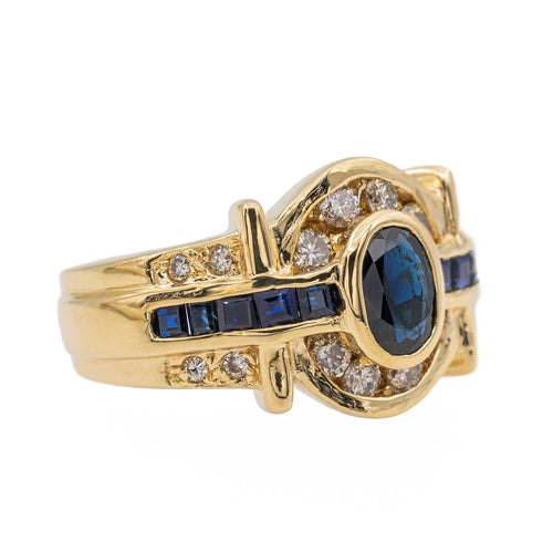 Bague 47 Bague Or jaune Saphir 58 Facettes 3090649CN