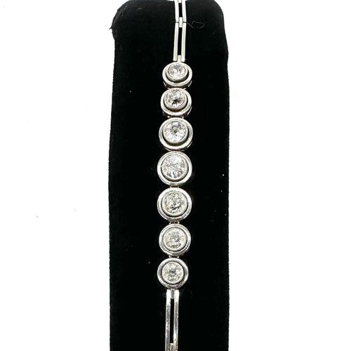 Bracelet or blanc rivière de diamants 58 Facettes Z1351323