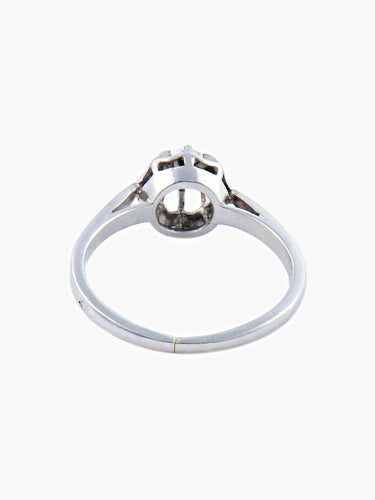 Bague BAGUE PLATINE SOLITAIRE DIAMANT STYLE RETRO 58 Facettes