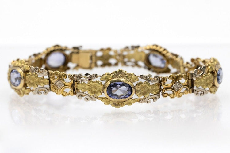 Bracelet Bracelet ancien avec saphirs en or 18 carats 58 Facettes 11733