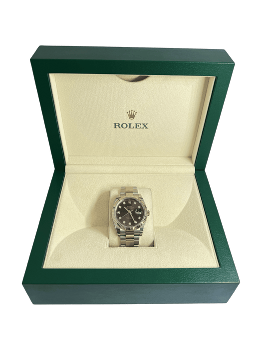 Montre ROLEX - Datejust 41mm Everose chocolate dial diamonds 58 Facettes ROLEXDATE41CHO