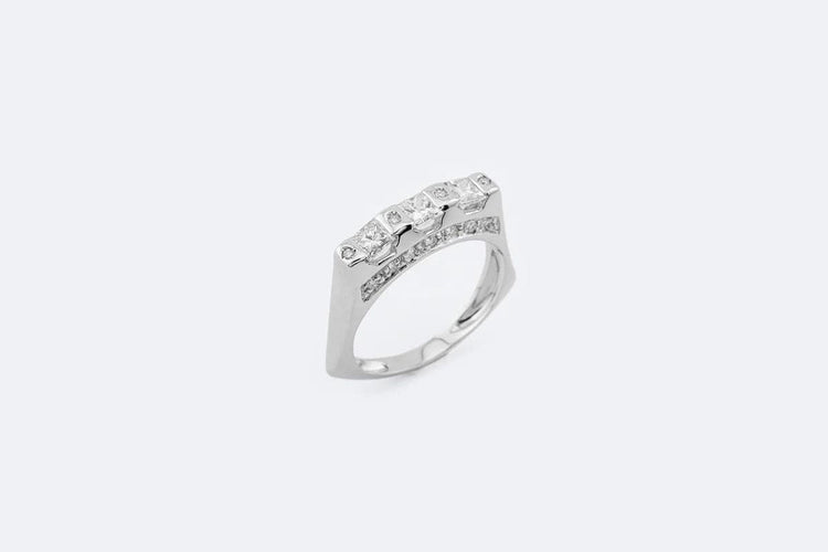 Bague 12 / Oro Bianco Trilogy in oro bianco con diamanti 58 Facettes ANL715