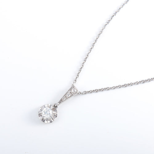Collier PENDENTIF SUR CHAINE DIAMANT TAILLE MODERNE 58 Facettes