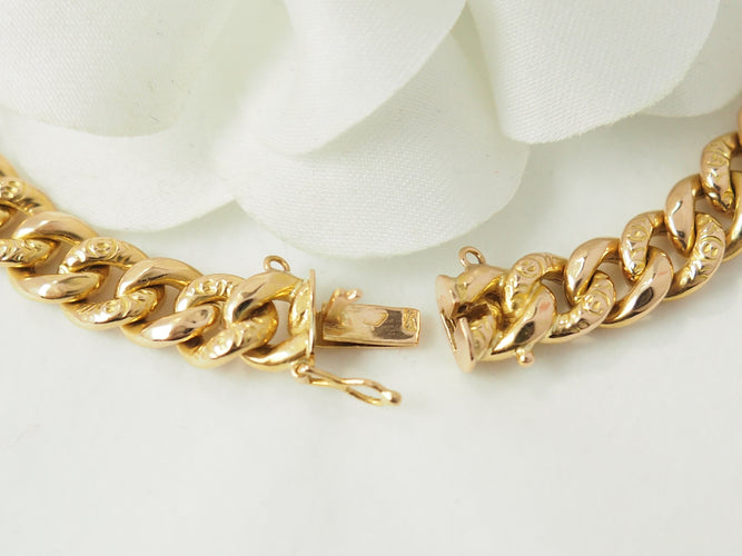 Collier Collier maille américaine en or jaune 58 Facettes 33476