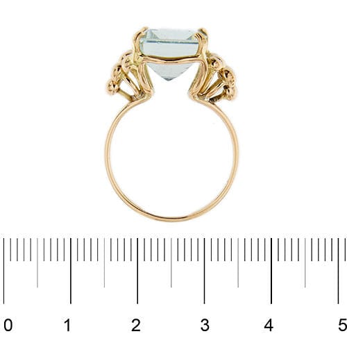 Bague Bague en or rouge avec aigue-marine 58 Facettes 28613