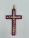 Pendentif Croix Diamants Rubis 58 Facettes 36601015