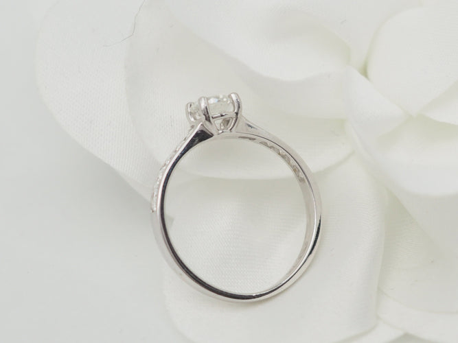 Bague 52 Bague solitaire en or blanc et diamant 0.48ct 58 Facettes 26142