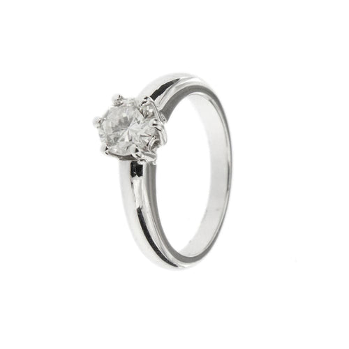 Bague 54 Bague solitaire avec diamant 0,90 ct 58 Facettes 4114