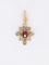 Pendentif Pendentif Art Deco rubis diamants or jaune 58 Facettes 1108.5
