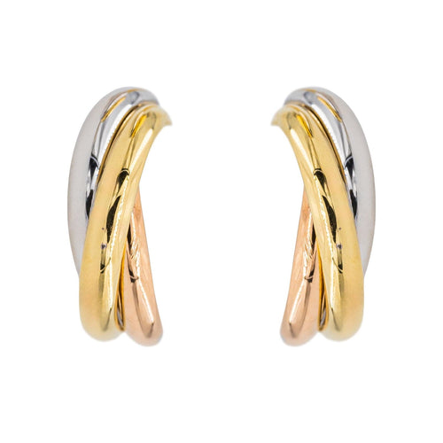 Boucles d'oreilles Cartier Boucles d'oreilles Créoles Trinity Or jaune 58 Facettes 2971282CN