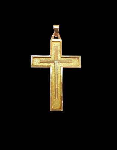 Croix en or jaune massif 58 Facettes CROIX-1414