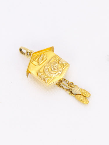 Pendentif Pendentif Charms vintage coucou or jaune 58 Facettes 1128.6