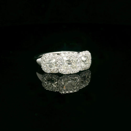 Bague Old cut Diamond trilogy ring 58 Facettes