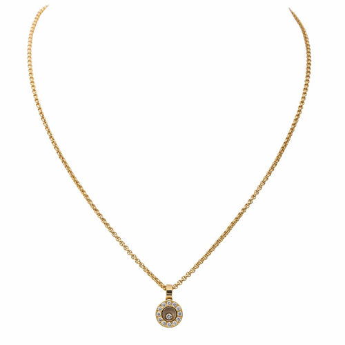 Collier Chopard Collier Pendentif Happy diamonds Or jaune Diamant 58 Facettes 2934380CN