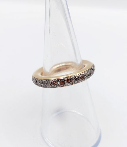 Bague 51 Pomellato - Alliance Iconica en or rose 18k et diamants bruns 58 Facettes A06511