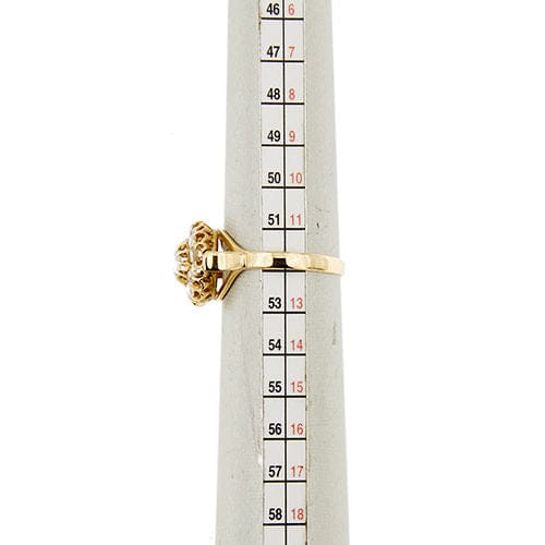 Bague 52 Bague fleur sertie de diamants de 0,65 ct 58 Facettes 36479