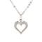 Collier Pendentif coeur diamants et sa chaine or blanc 58 Facettes 25-048