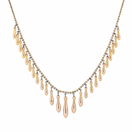 Collier Collier à franges graduées victorien en or rose antique 58 Facettes G13904