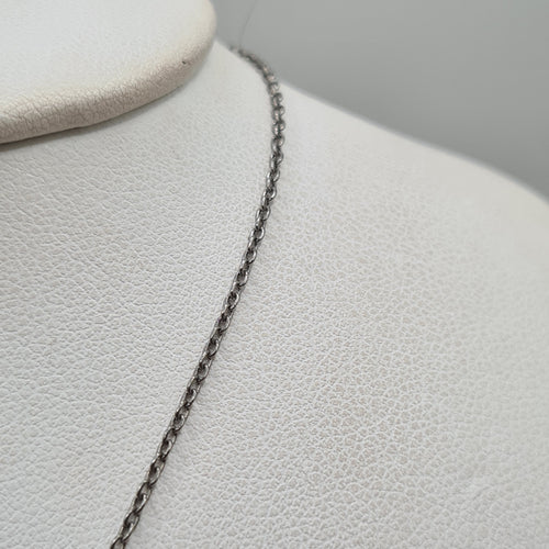 Collier Collier or blanc 18 carats serti d'un diamant naturel certifié LFG 58 Facettes