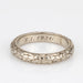 Ring 50.25 Vintage Art Deco wedding ring in white gold, floral motif 58 Facettes G12483