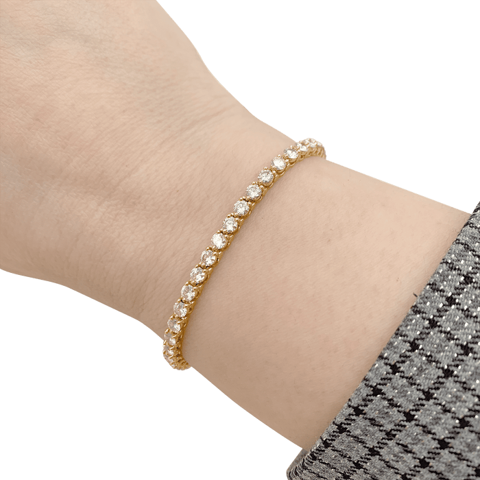 Bracelet Ligne tennis Cartier or jaune, diamants. 58 Facettes 34225