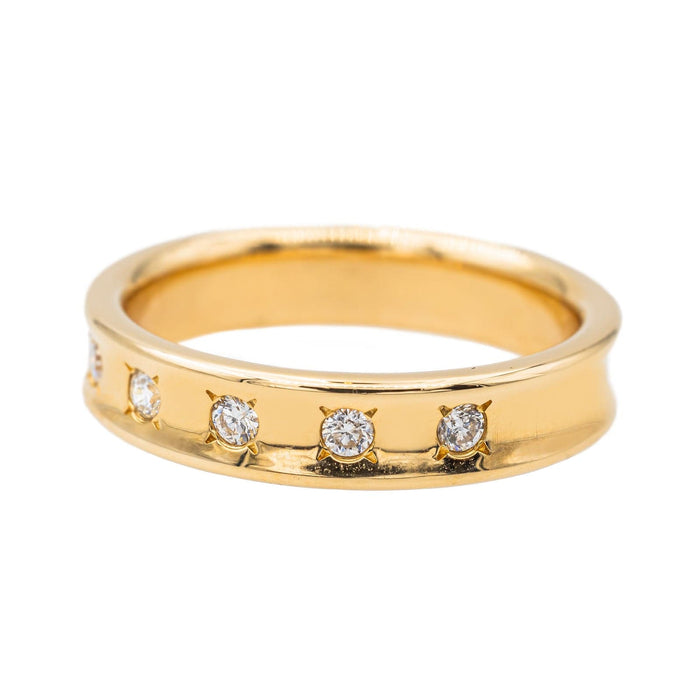 Bague 54 Bague Demi alliance Or jaune Diamant 58 Facettes 3261222CN