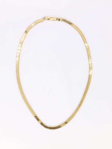 Collier Collier chaine vintage or jaune maille plate 58 Facettes 1131.4