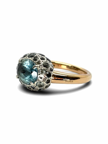 Bague 53 Bague Pomellato or rose et aigue-marine 58 Facettes 984