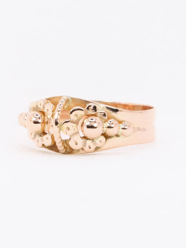 Bague 57 Bague fleur Art Nouveau or rose 58 Facettes 1136.2