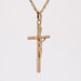 Rose gold cross pendant with Christ 58 Facettes CVP106