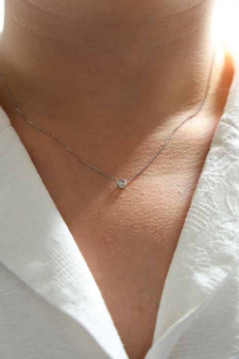 Collier Or blanc Diamant