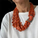 Collier Collier multi-rangs victorien corail Sciacca 58 Facettes