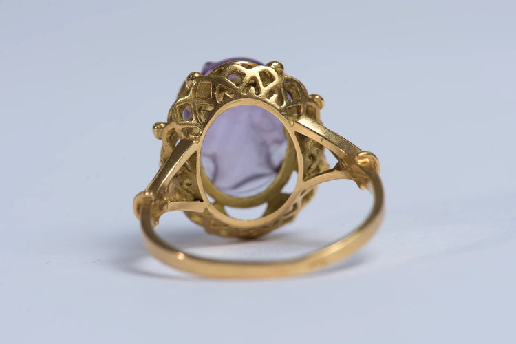 Bague 60 Bague camée, améthyste 58 Facettes 1031