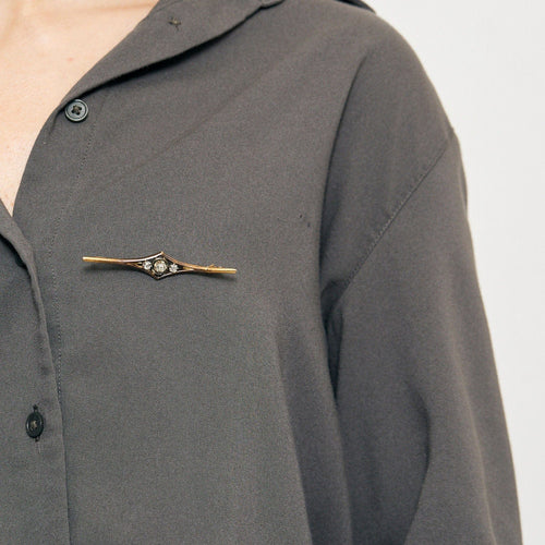 Broche Broche or jaune et diamants 58 Facettes GU281