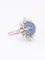 Bague 51.5 Bague marguerite diamants cabochon de saphir étoilé Ceylan 58 Facettes 1131.1