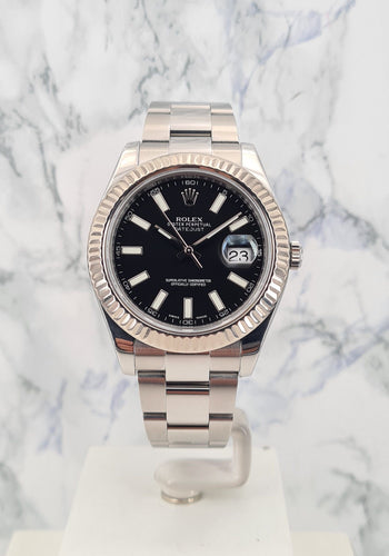 Montre ROLEX - Montre DateJust II Noir 58 Facettes 116334