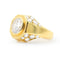 Bague 57 BULGARI - Bague vintage en or jaune, diamant central de 1,76 ct. 58 Facettes