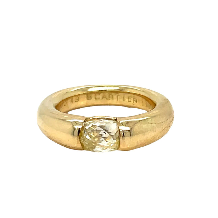 Bague 48 CARTIER - Bague bandeau en or jaune diamants Ellipse 58 Facettes