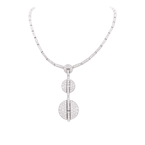 Collier Collier Haute Joaillerie Cartier "Himalia" or blanc, diamants. 58 Facettes 34325