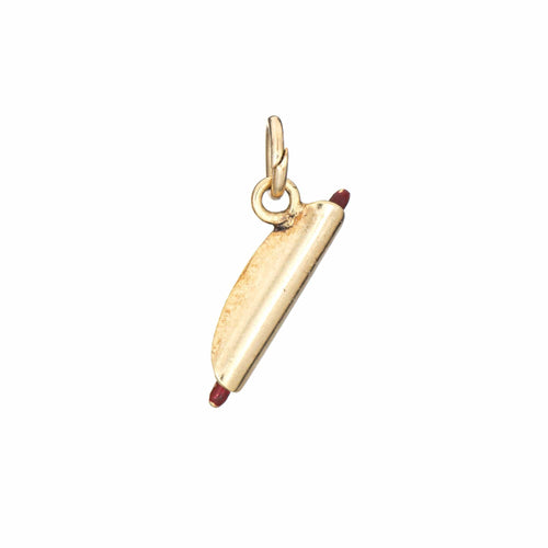 Pendentif Pendentif vintage Hot-dog en or jaune, rouge et jaune, émaillé 58 Facettes G14155