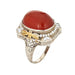 Ring 52.5 Vintage Art Deco Carnelian Ring Filigree Heart Enamel Seed Bead 58 Facettes G12334