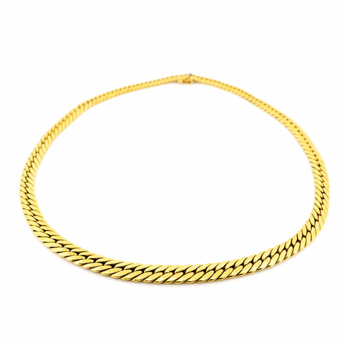 Collier Collier à maillons gourmette en or jaune 18 carats 58 Facettes D393BBE13153441694EB801848C96BF9