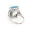 Bague 52 Bague Cocktail diamants aigue-marine 10 cts 58 Facettes G13156