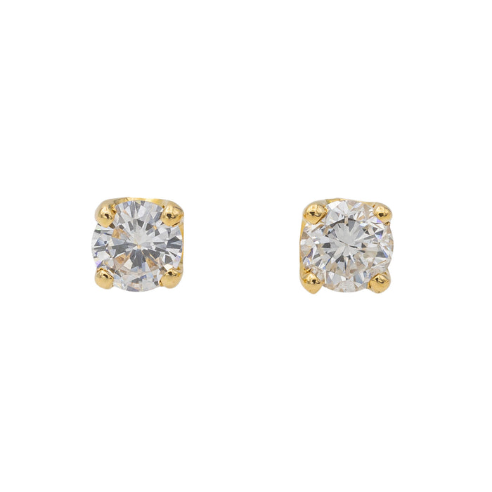 Boucles d'oreilles Puces Or jaune Diamant