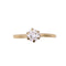 Bague 63 Solitaire or jaune 6 griffes diamant 58 Facettes