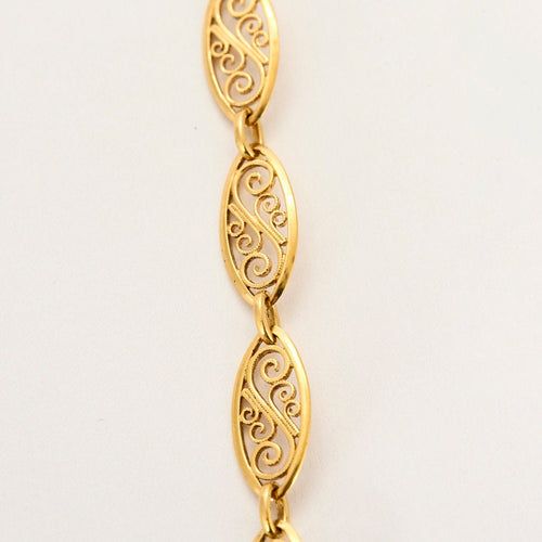 Collier Collier or jaune maillon filigrané 58 Facettes SAI0471