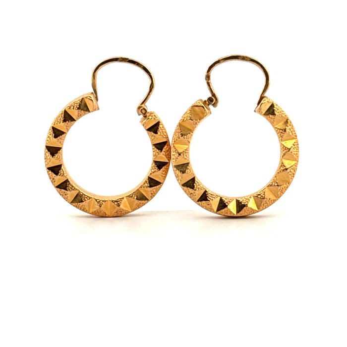 Boucles d'oreilles Créoles or jaune 58 Facettes 2-BOE1-GS35016