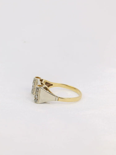 Bague 55 Bague Art Deco or diamants taille rose 58 Facettes J193