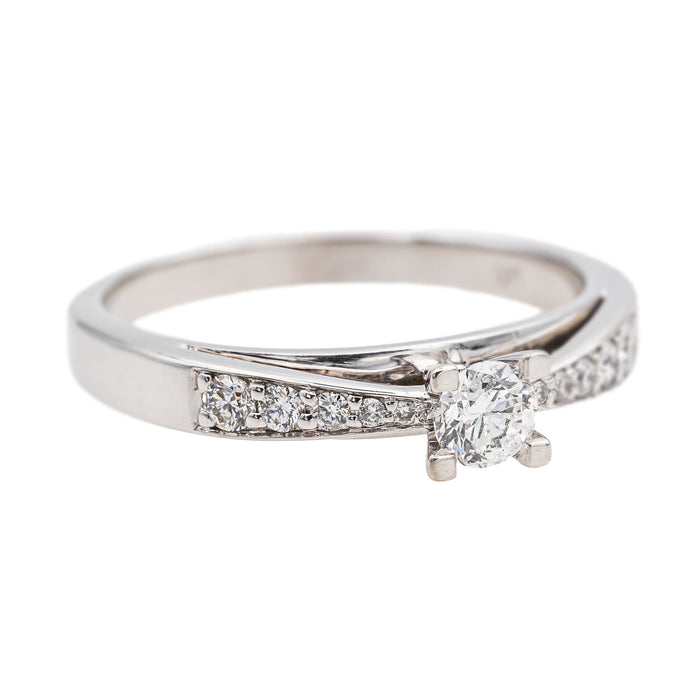 Bague Solitaire Or blanc Diamant